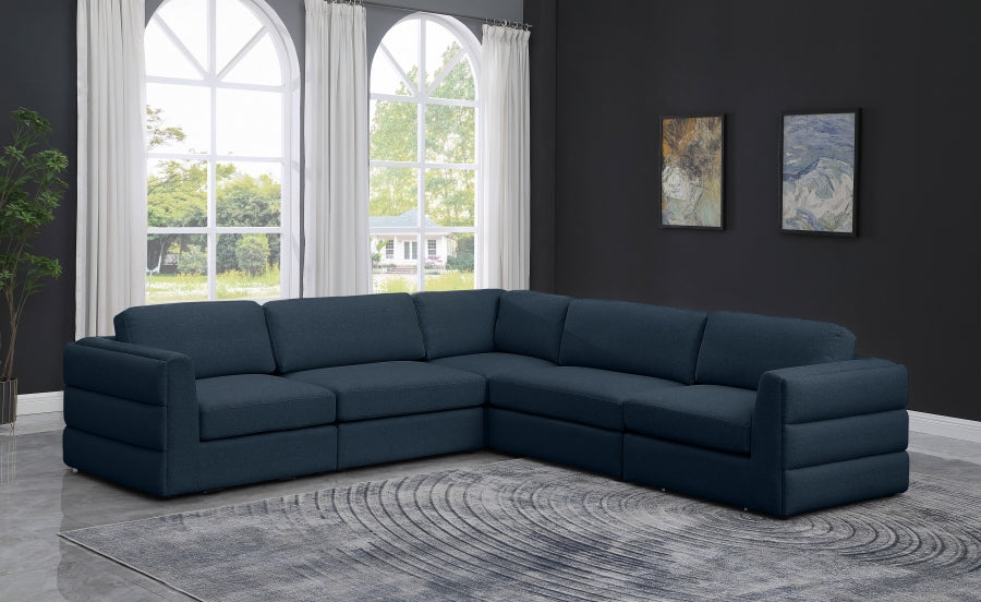 Canapé modulaire texturé en lin Beckham