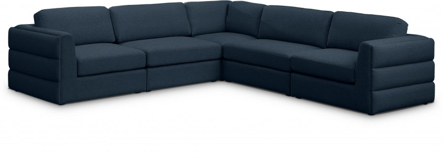 Canapé modulaire texturé en lin Beckham