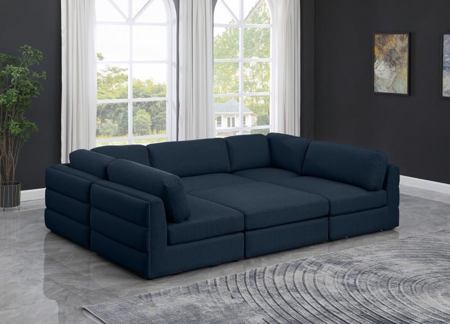Canapé modulaire en lin texturé Beckham