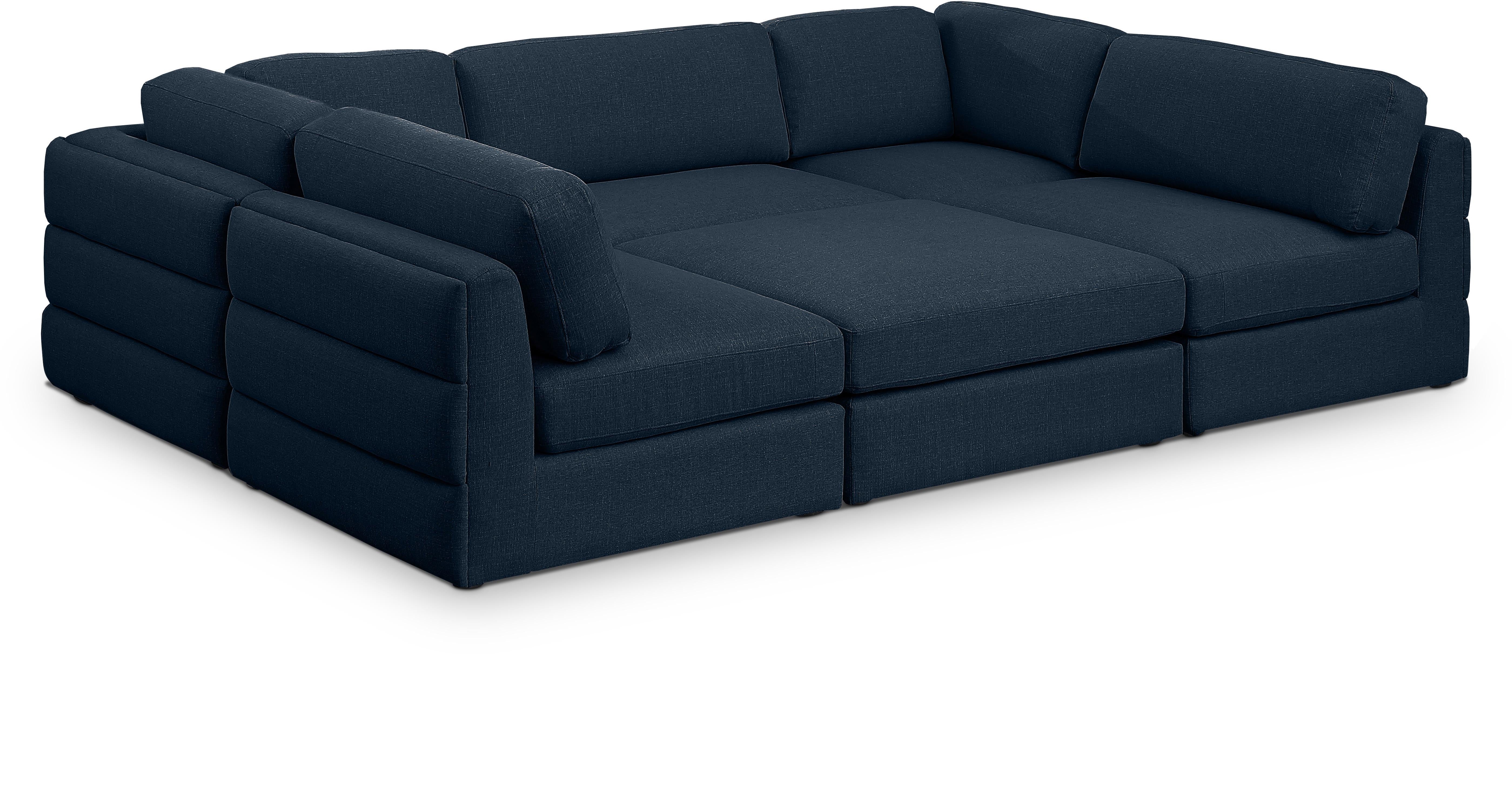 Canapé modulaire en lin texturé Beckham