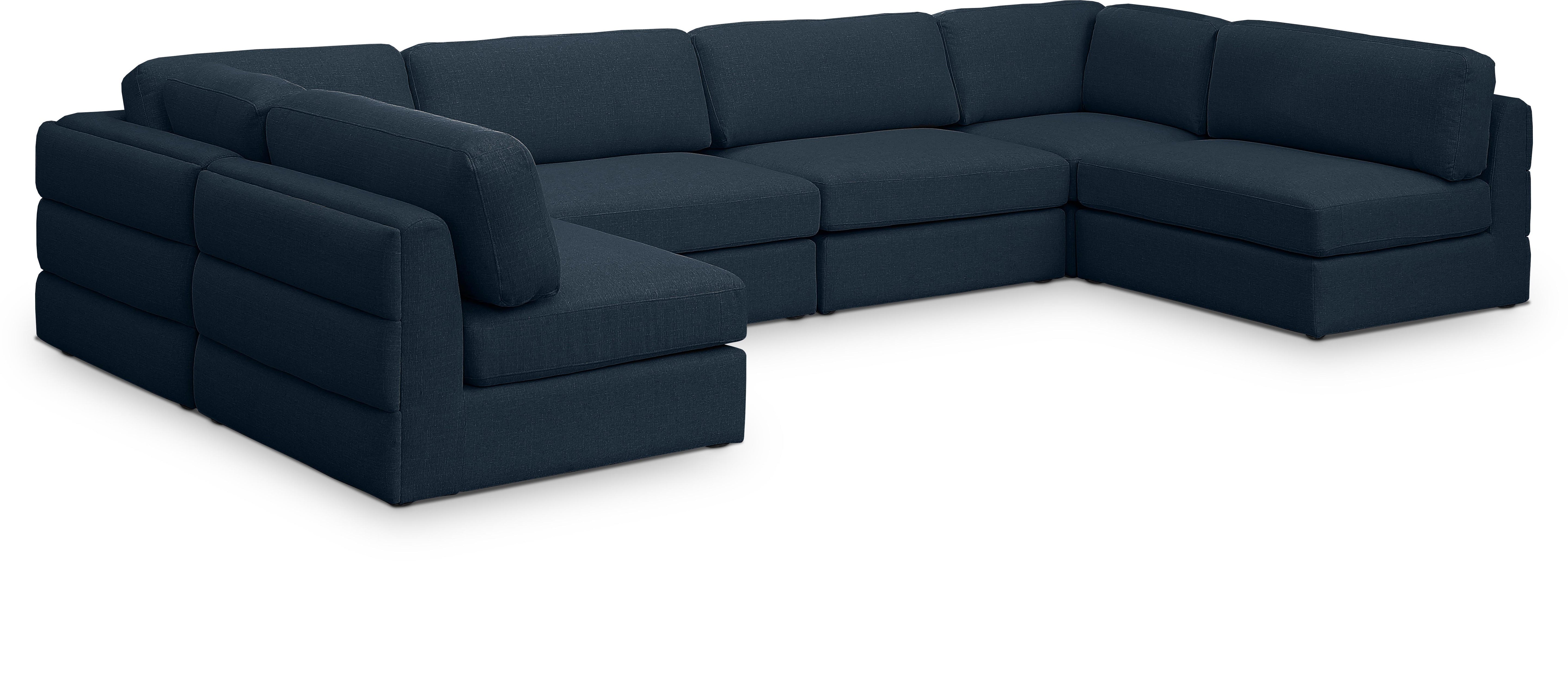 Canapé modulaire en lin texturé Beckham