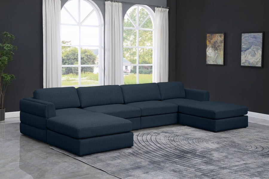 Canapé modulaire en lin texturé Beckham