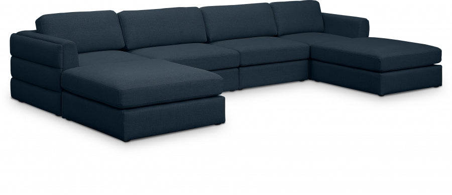 Canapé modulaire en lin texturé Beckham