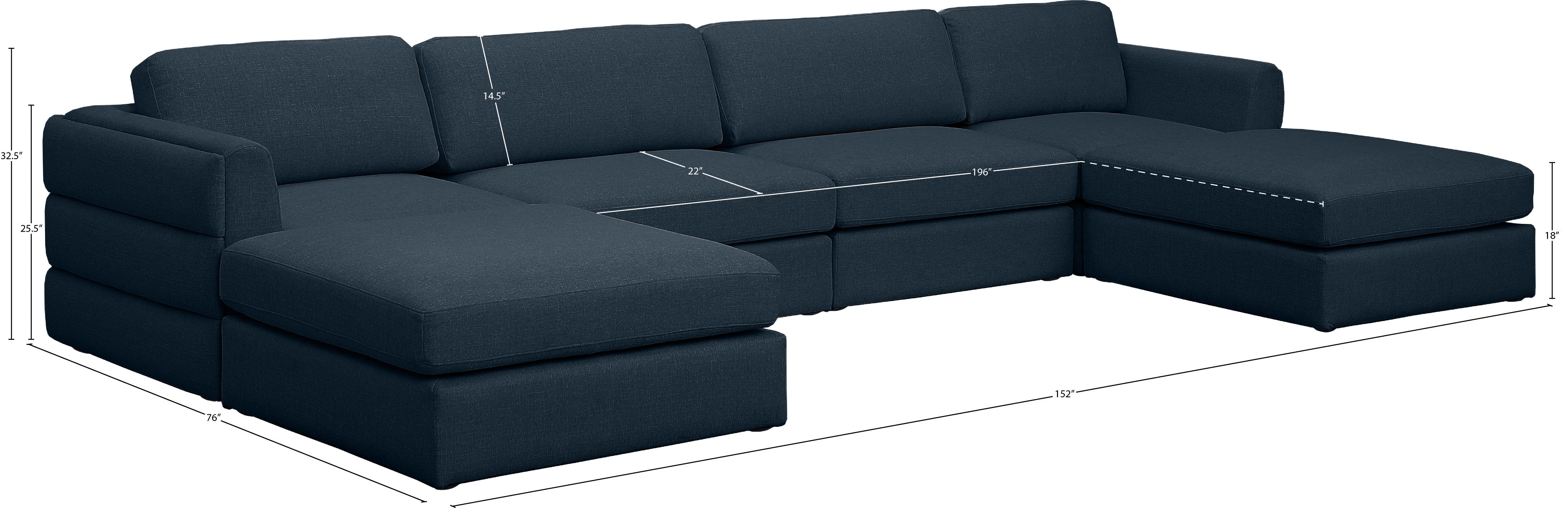 Canapé modulaire en lin texturé Beckham