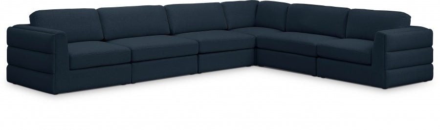 Canapé modulaire en lin texturé Beckham