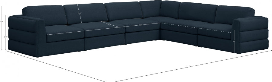 Canapé modulaire en lin texturé Beckham