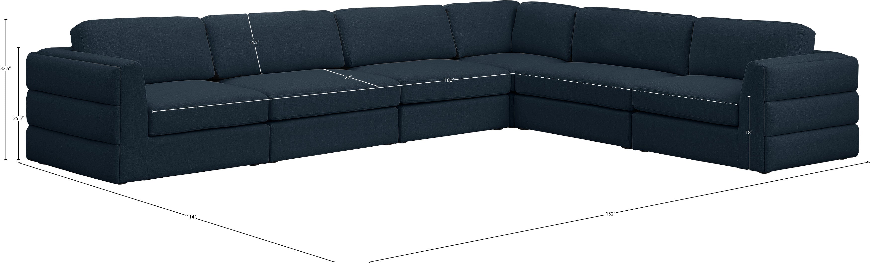 Canapé modulaire en lin texturé Beckham