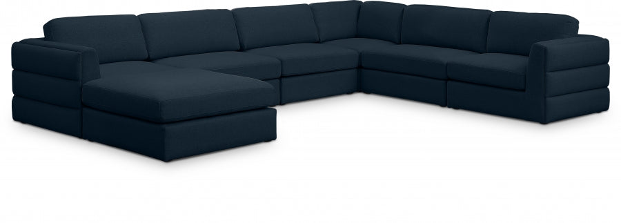 Canapé modulaire en lin texturé Beckham