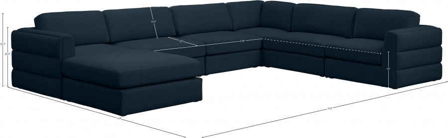 Canapé modulaire en lin texturé Beckham