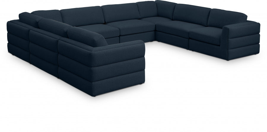 Canapé modulaire en lin texturé Beckham