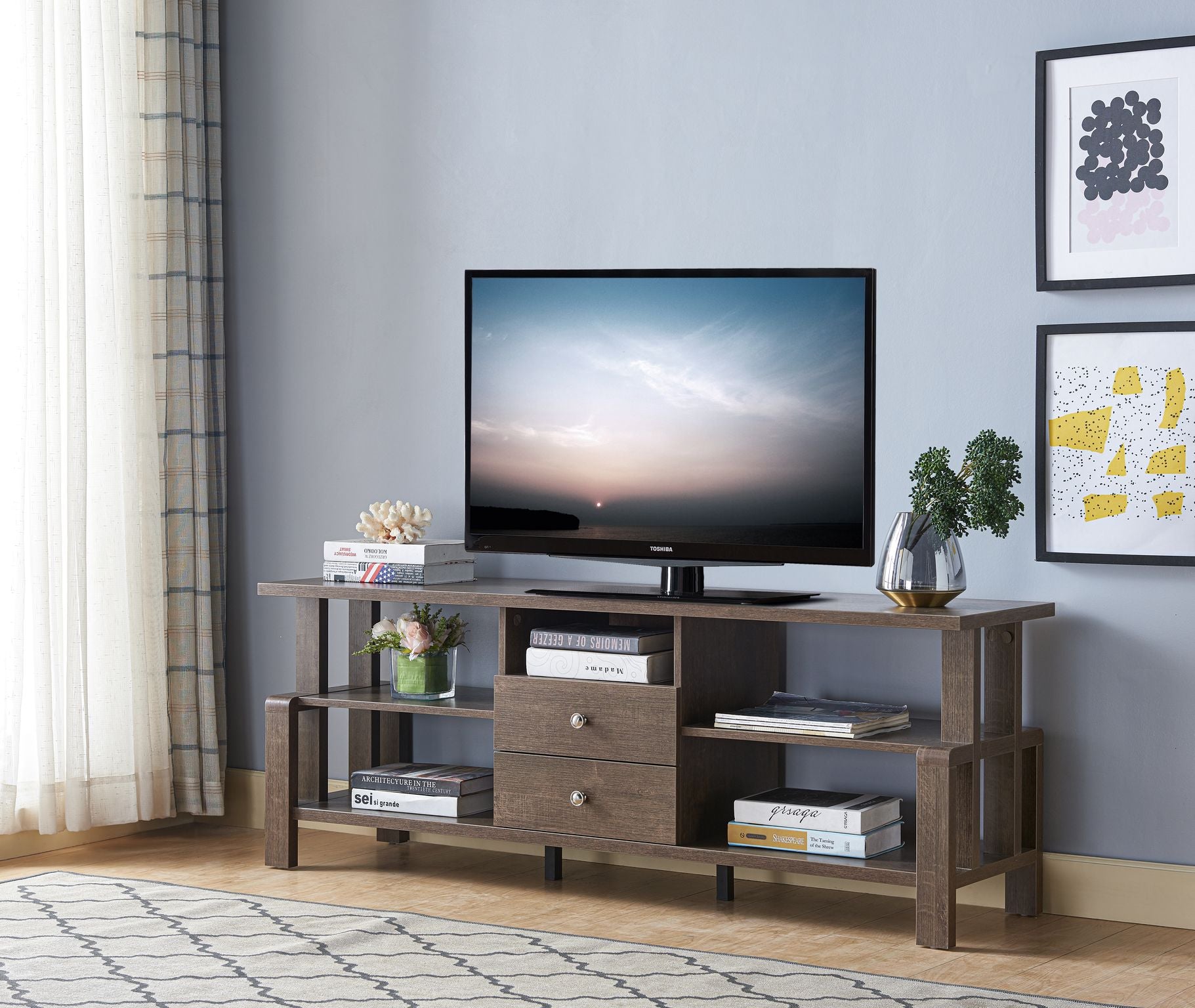 MEUBLE TV 60'' - CHÊNE NOYER ( Meuble Mtl )