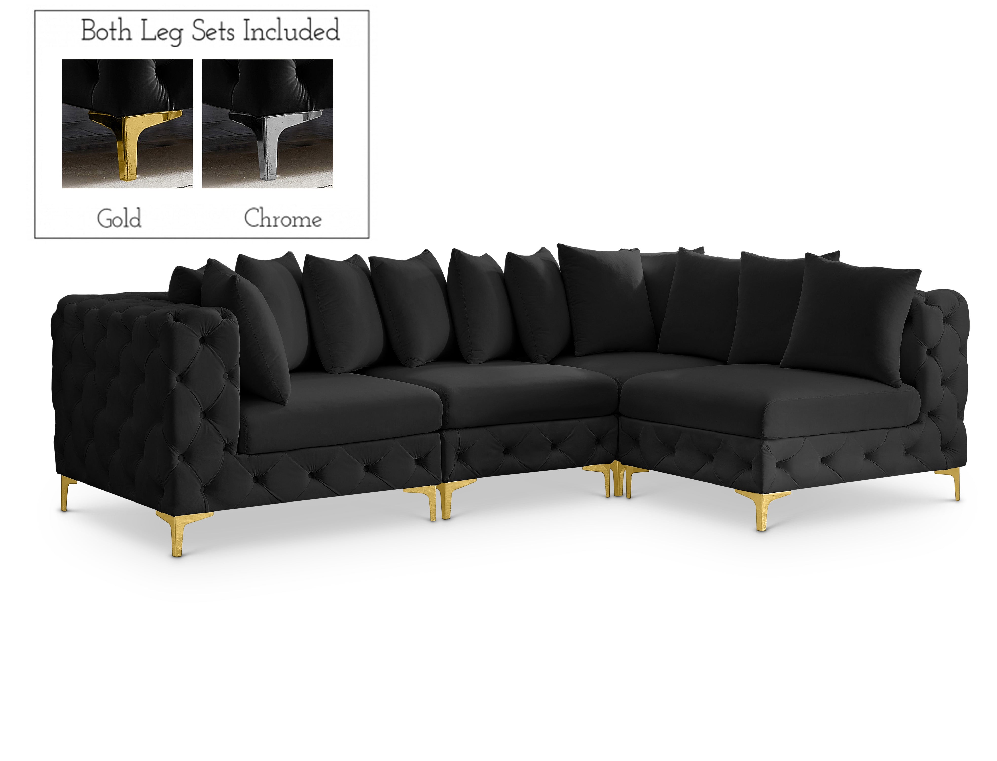 Sectionnel modulaire en velours Tremblay