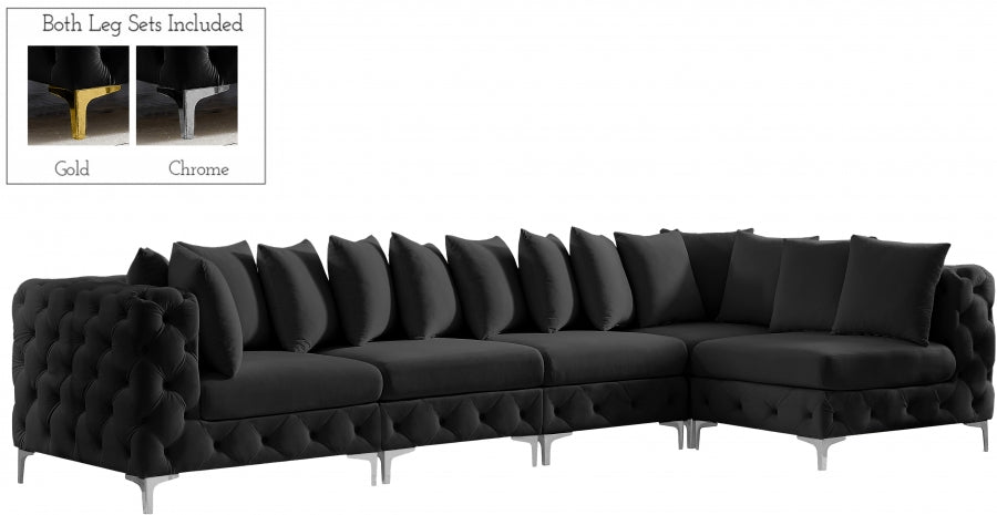 Sectionnel modulaire en velours Tremblay