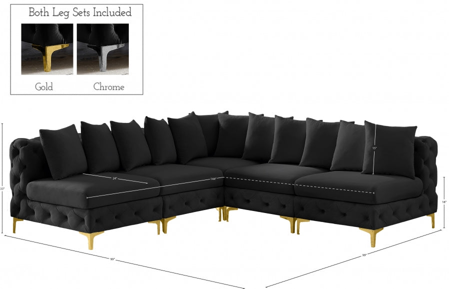 Sectionnel modulaire en velours Tremblay