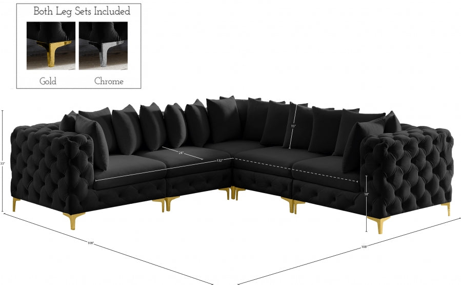 Sectionnel modulaire en velours Tremblay
