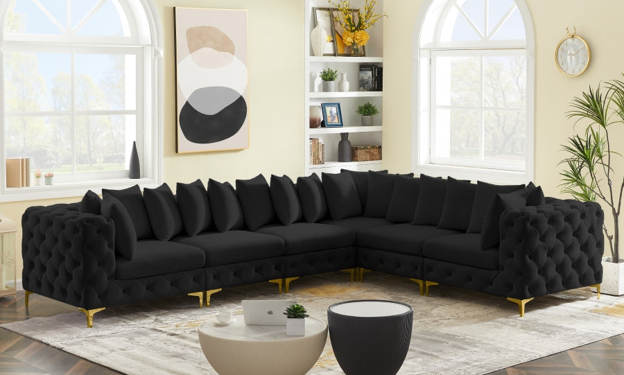 Sectionnel modulaire en velours Tremblay