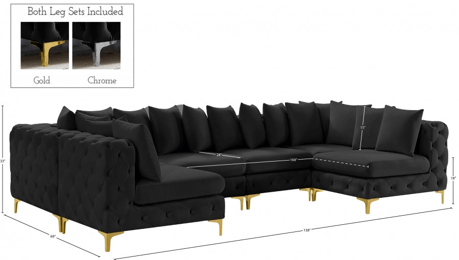 Sectionnel modulaire en velours Tremblay