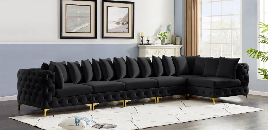 Sectionnel modulaire en velours Tremblay