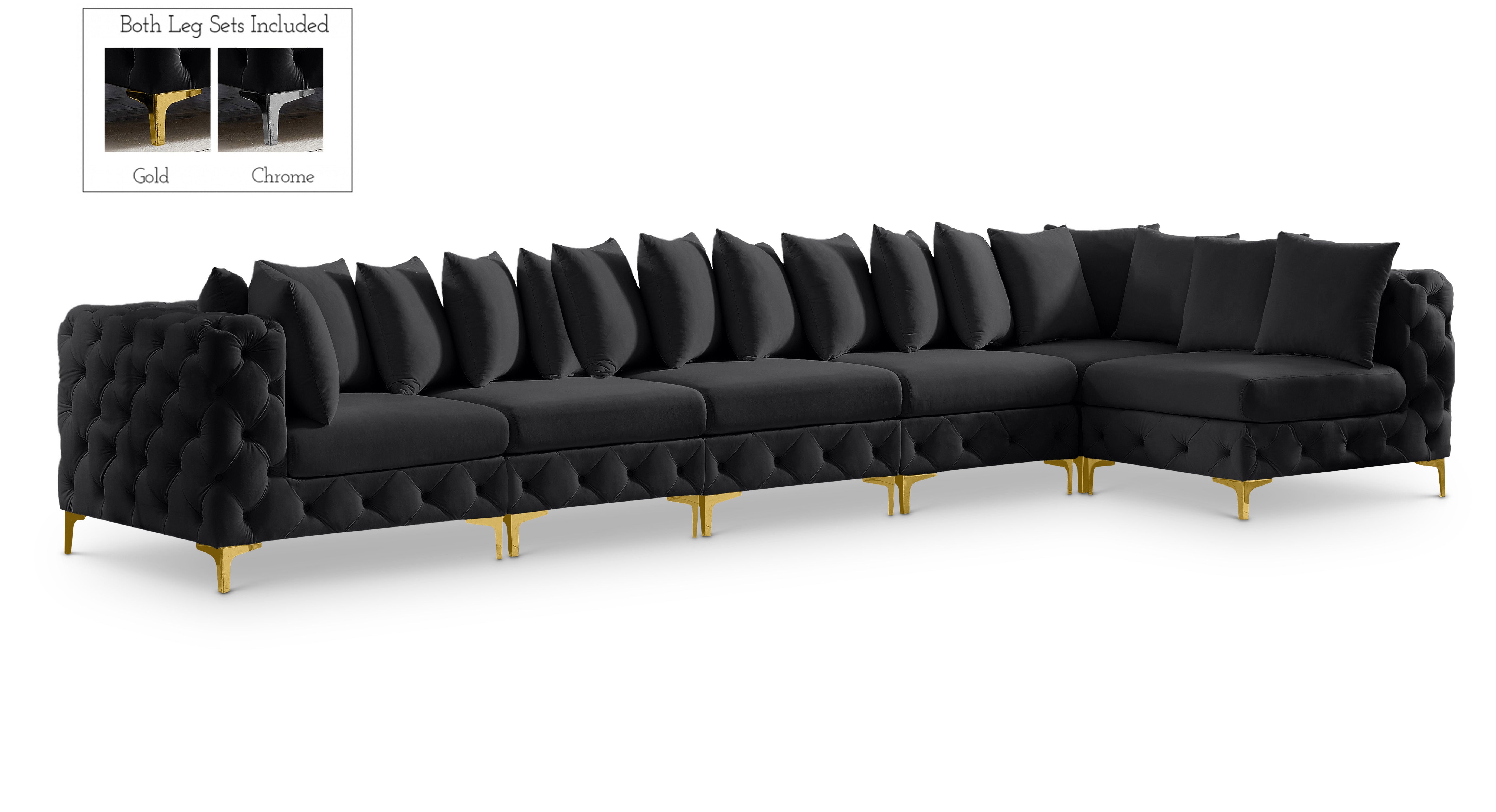 Sectionnel modulaire en velours Tremblay