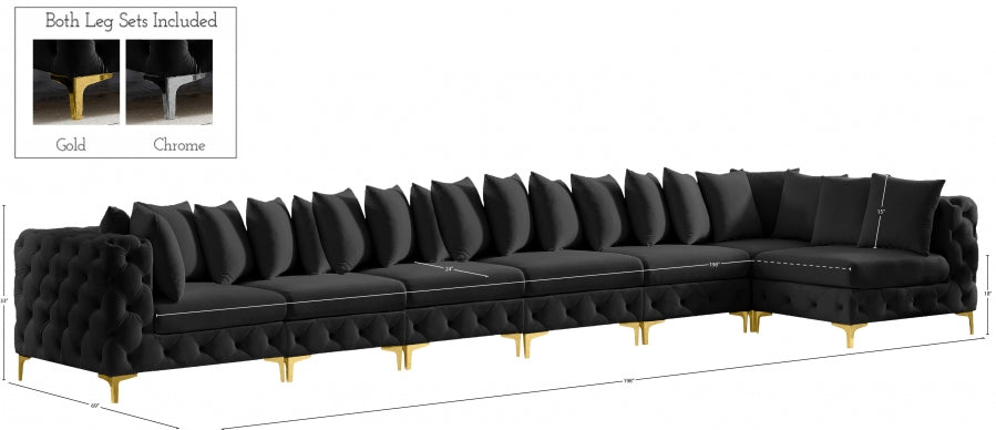 Sectionnel modulaire en velours Tremblay