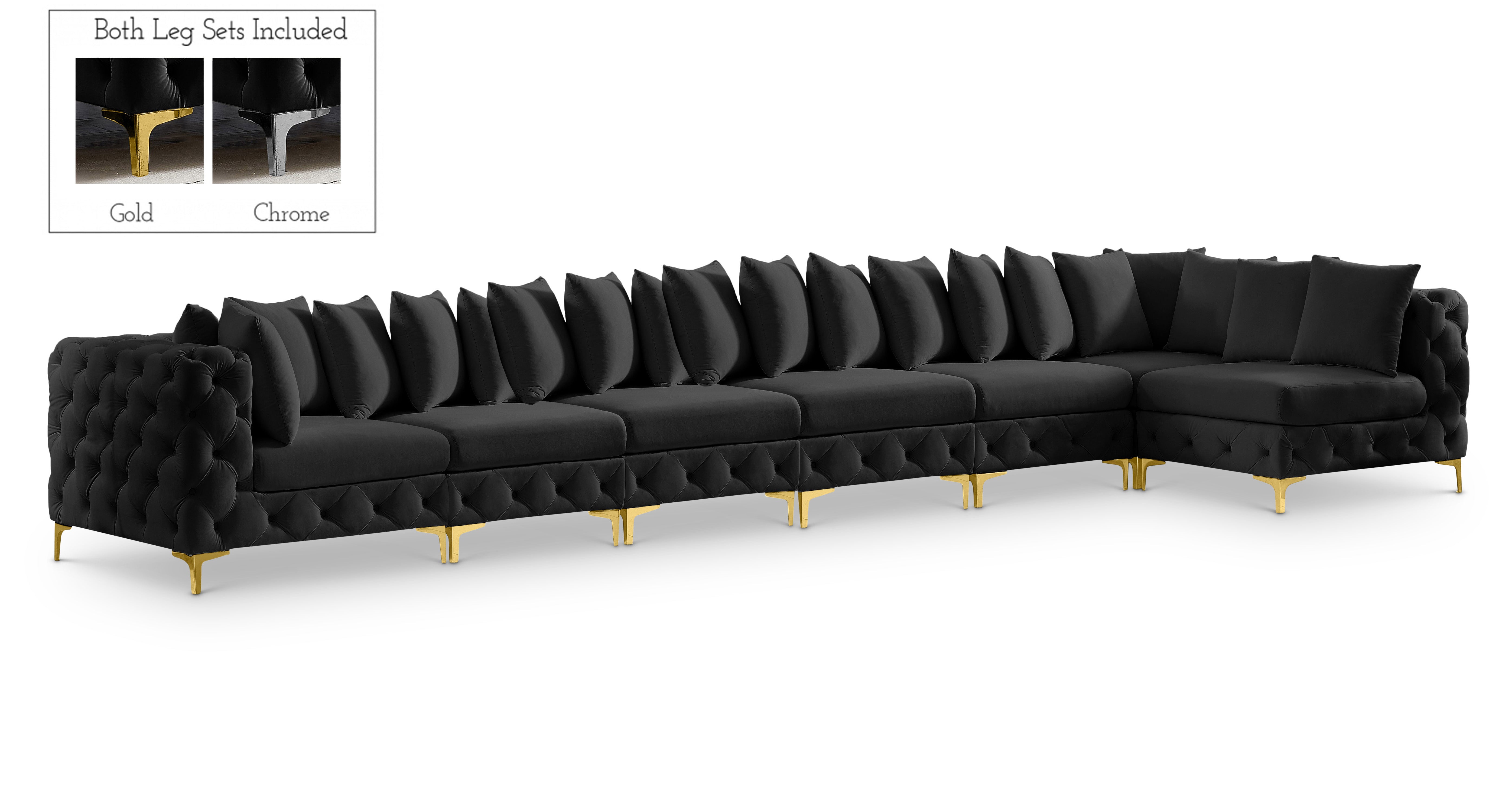 Sectionnel modulaire en velours Tremblay