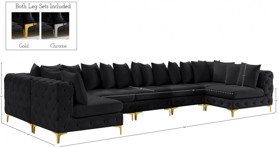 Sectionnel modulaire en velours Tremblay