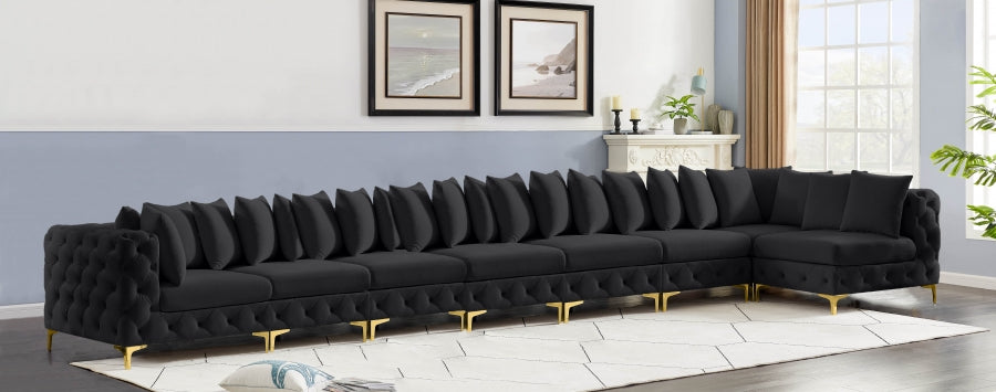 Sectionnel modulaire en velours Tremblay