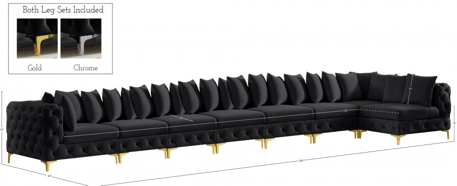 Sectionnel modulaire en velours Tremblay