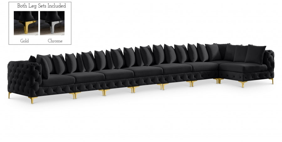 Sectionnel modulaire en velours Tremblay