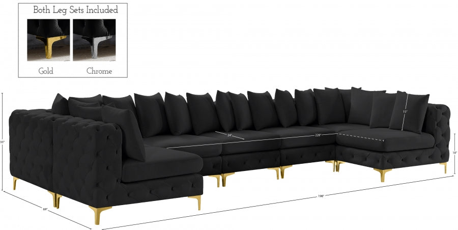 Sectionnel modulaire en velours Tremblay