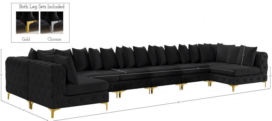 Sectionnel modulaire en velours Tremblay