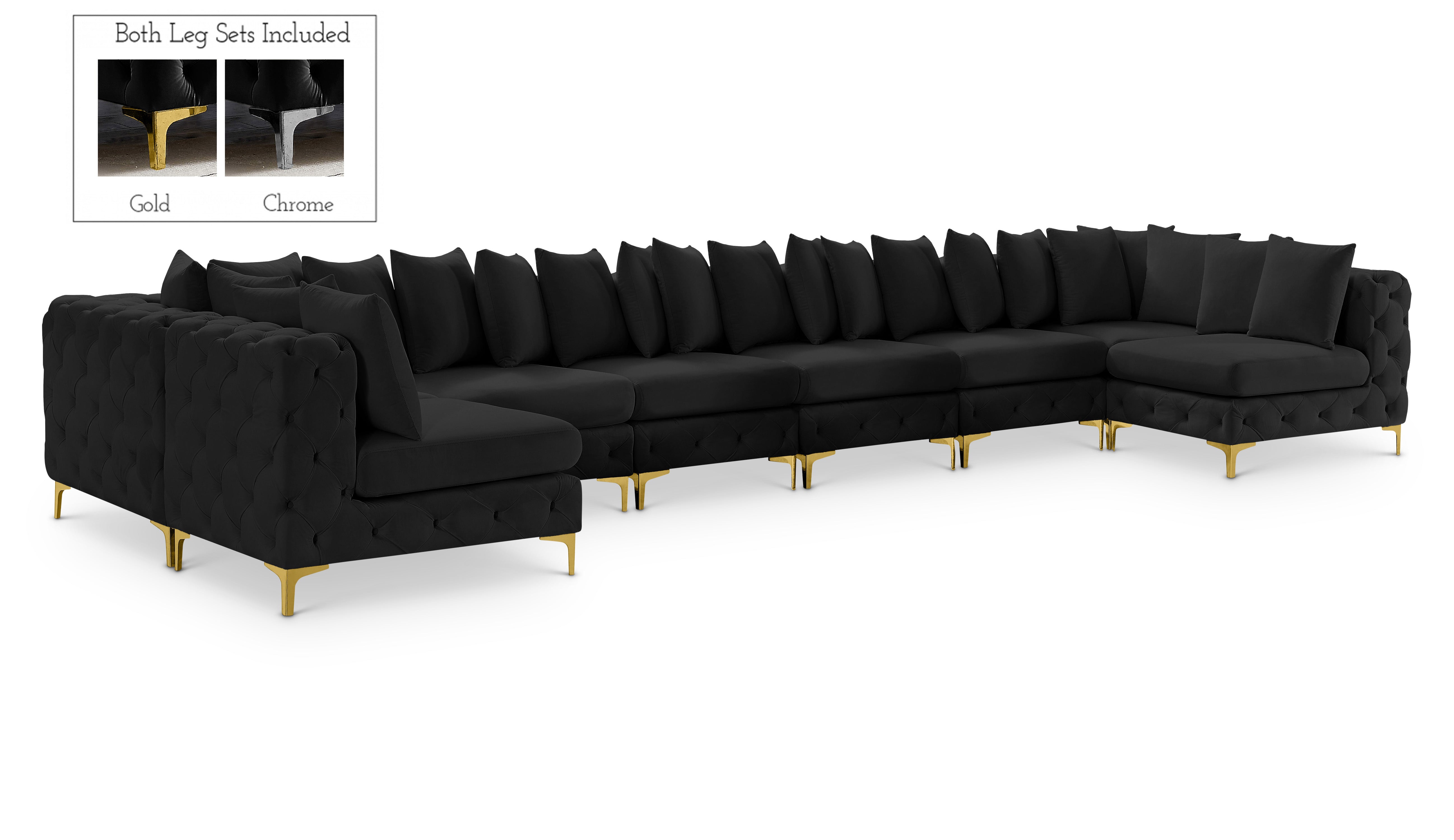 Sectionnel modulaire en velours Tremblay
