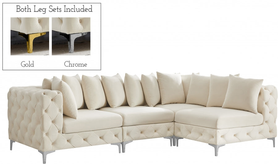 Sectionnel modulaire en velours Tremblay
