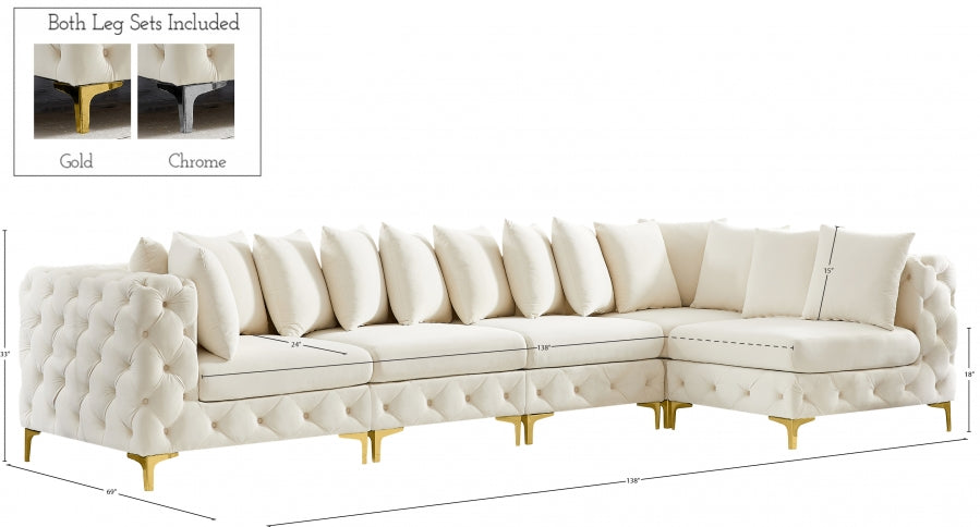 Sectionnel modulaire en velours Tremblay