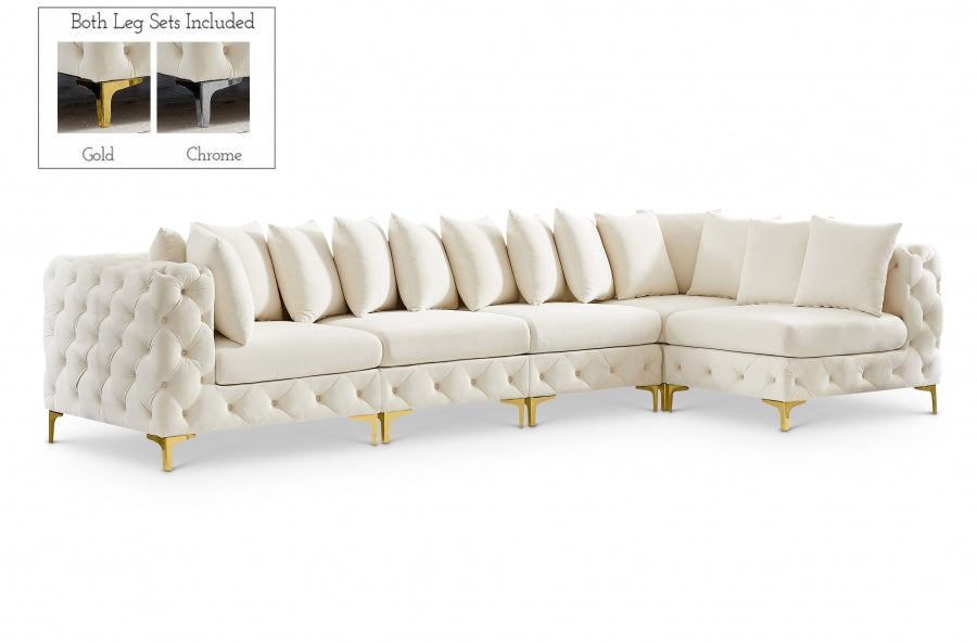 Sectionnel modulaire en velours Tremblay