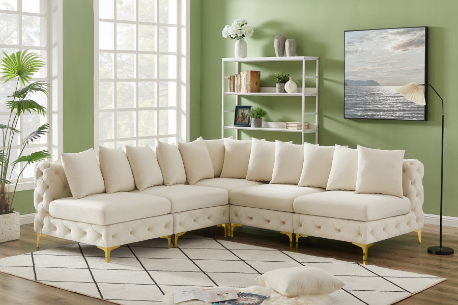 Sectionnel modulaire en velours Tremblay