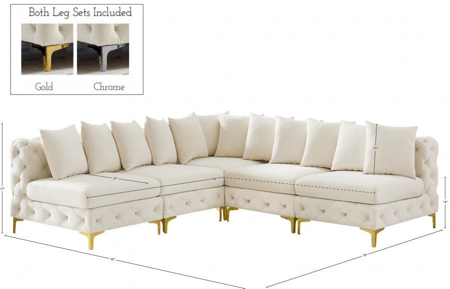 Sectionnel modulaire en velours Tremblay