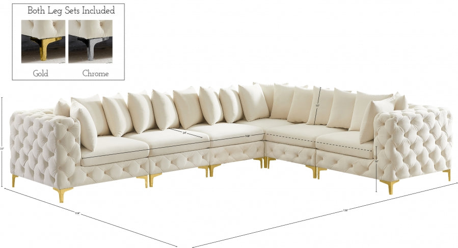 Sectionnel modulaire en velours Tremblay