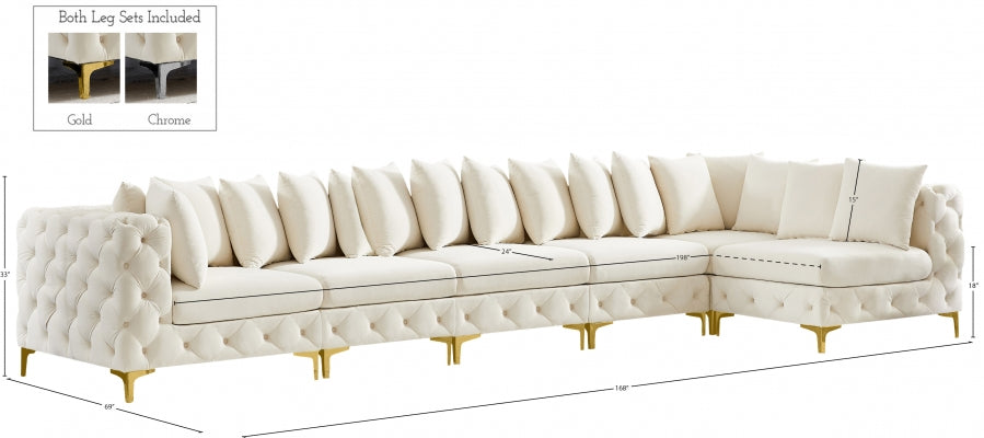 Sectionnel modulaire en velours Tremblay
