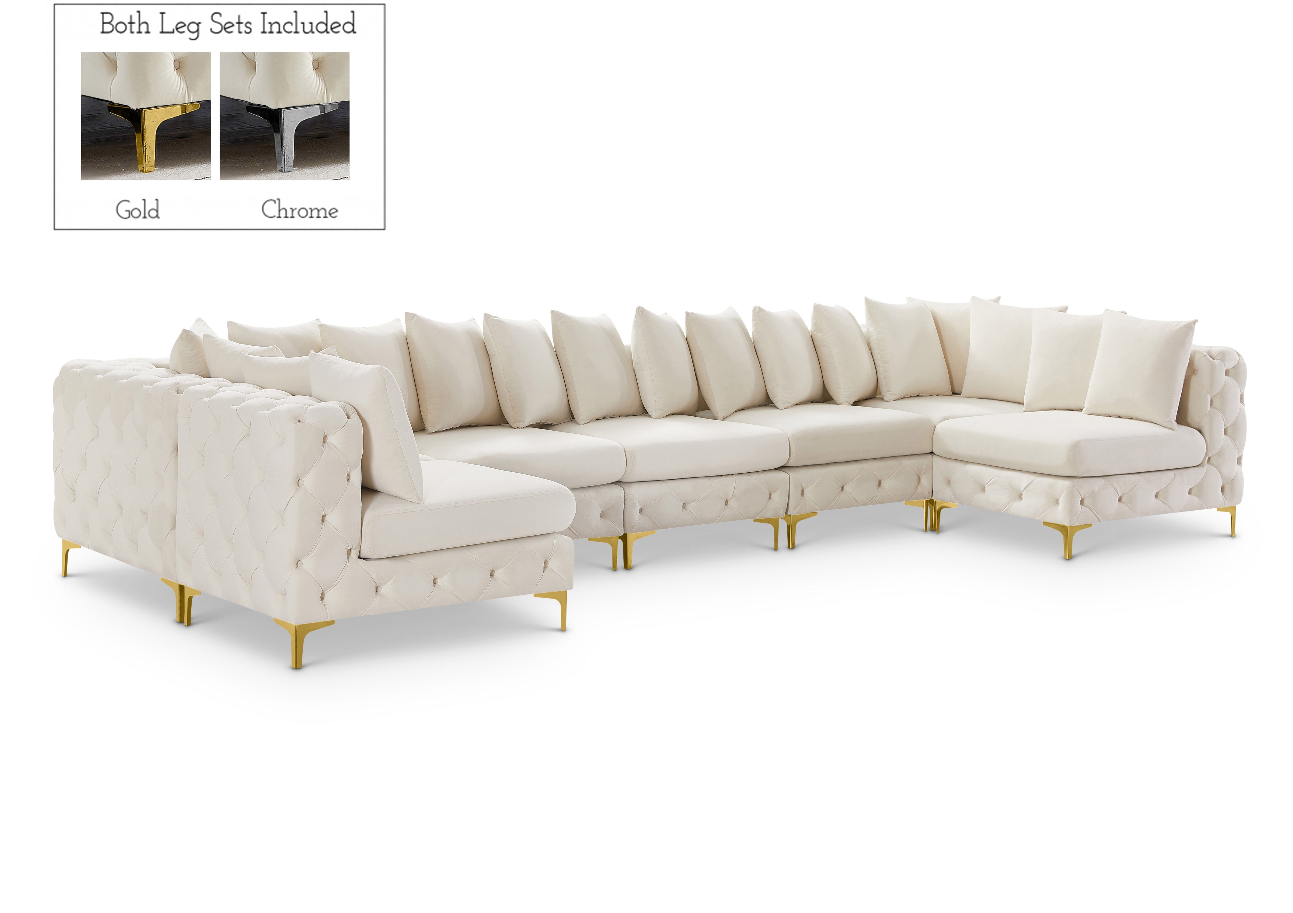 Sectionnel modulaire en velours Tremblay