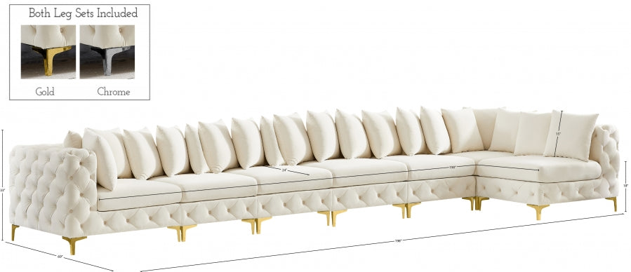Sectionnel modulaire en velours Tremblay