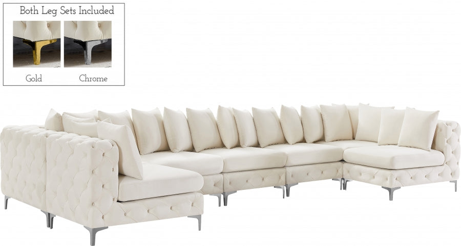 Sectionnel modulaire en velours Tremblay