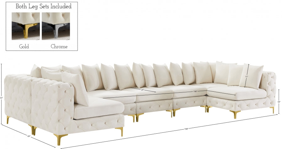 Sectionnel modulaire en velours Tremblay