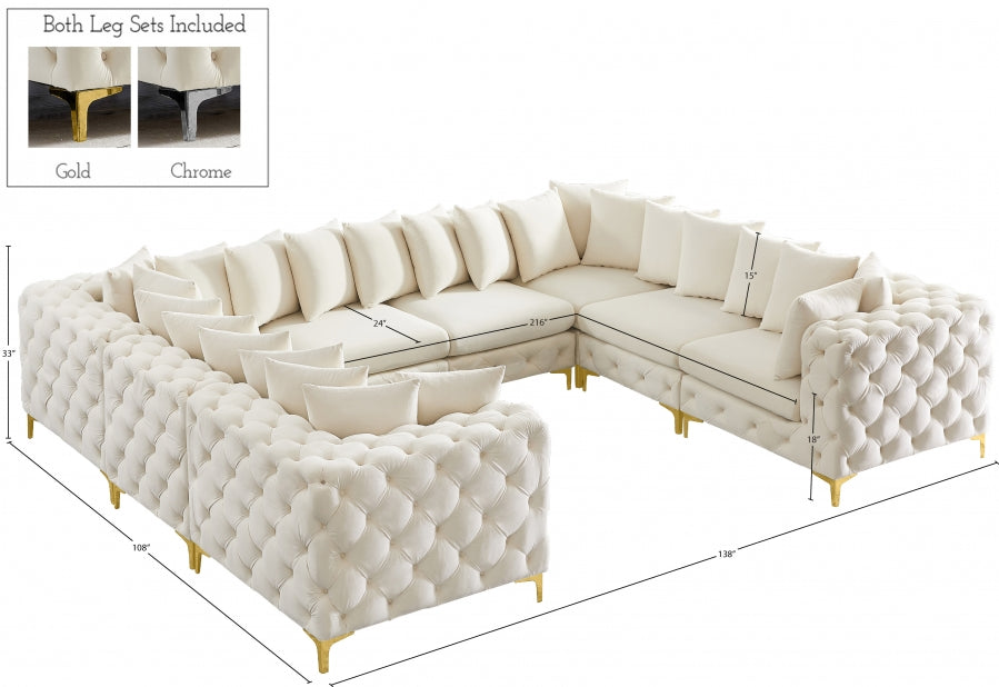 Sectionnel modulaire en velours Tremblay