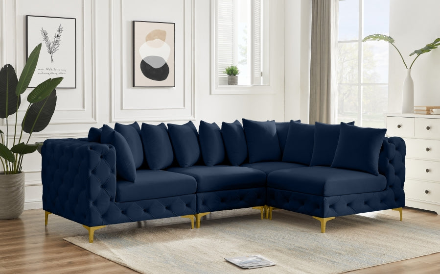 Sectionnel modulaire en velours Tremblay
