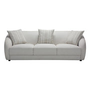 Canapé Sophy crème avec coussins – Style arrondi et spacieux