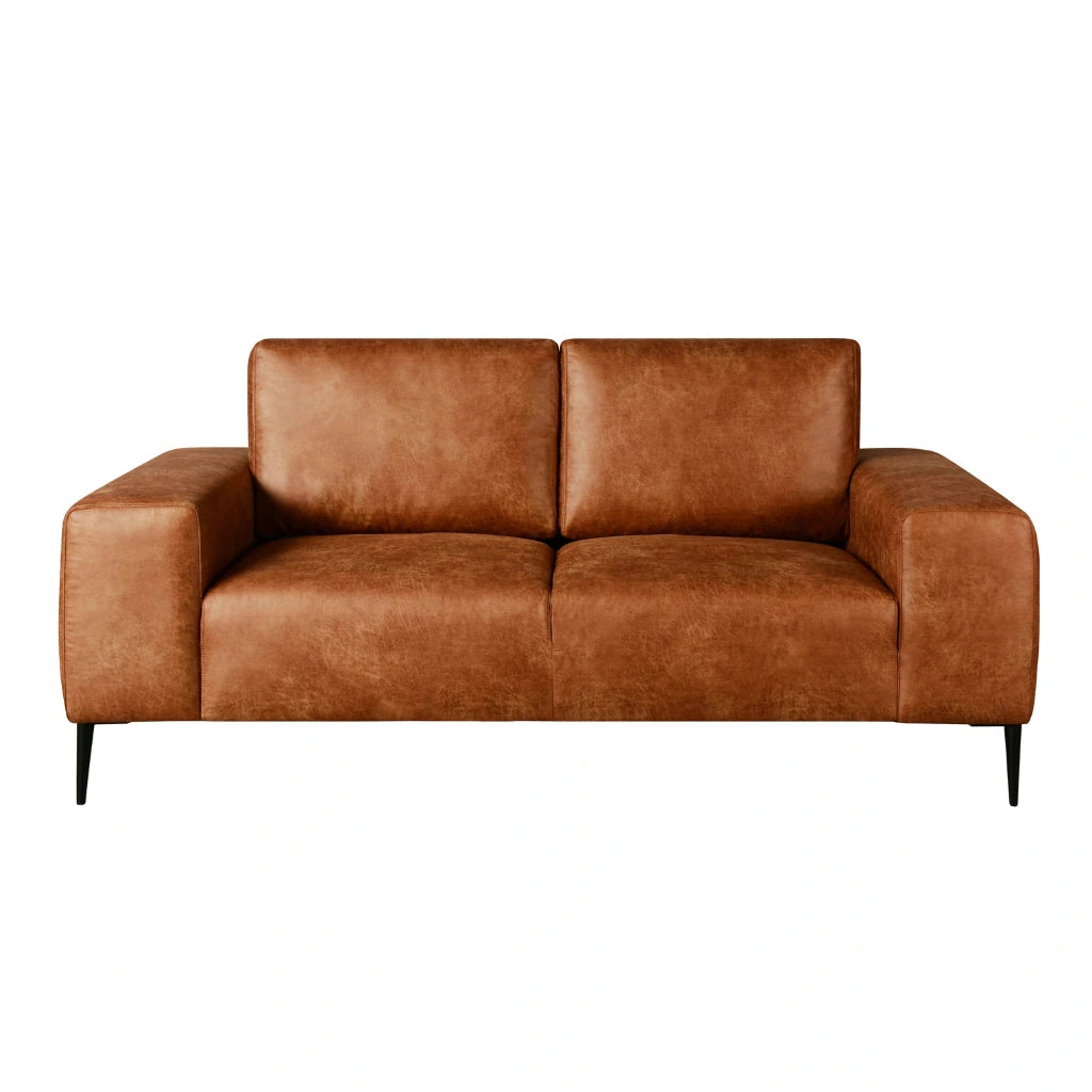 Causeuse Shonda en cuir végétalien tan