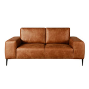 Causeuse Shonda en cuir végétalien tan