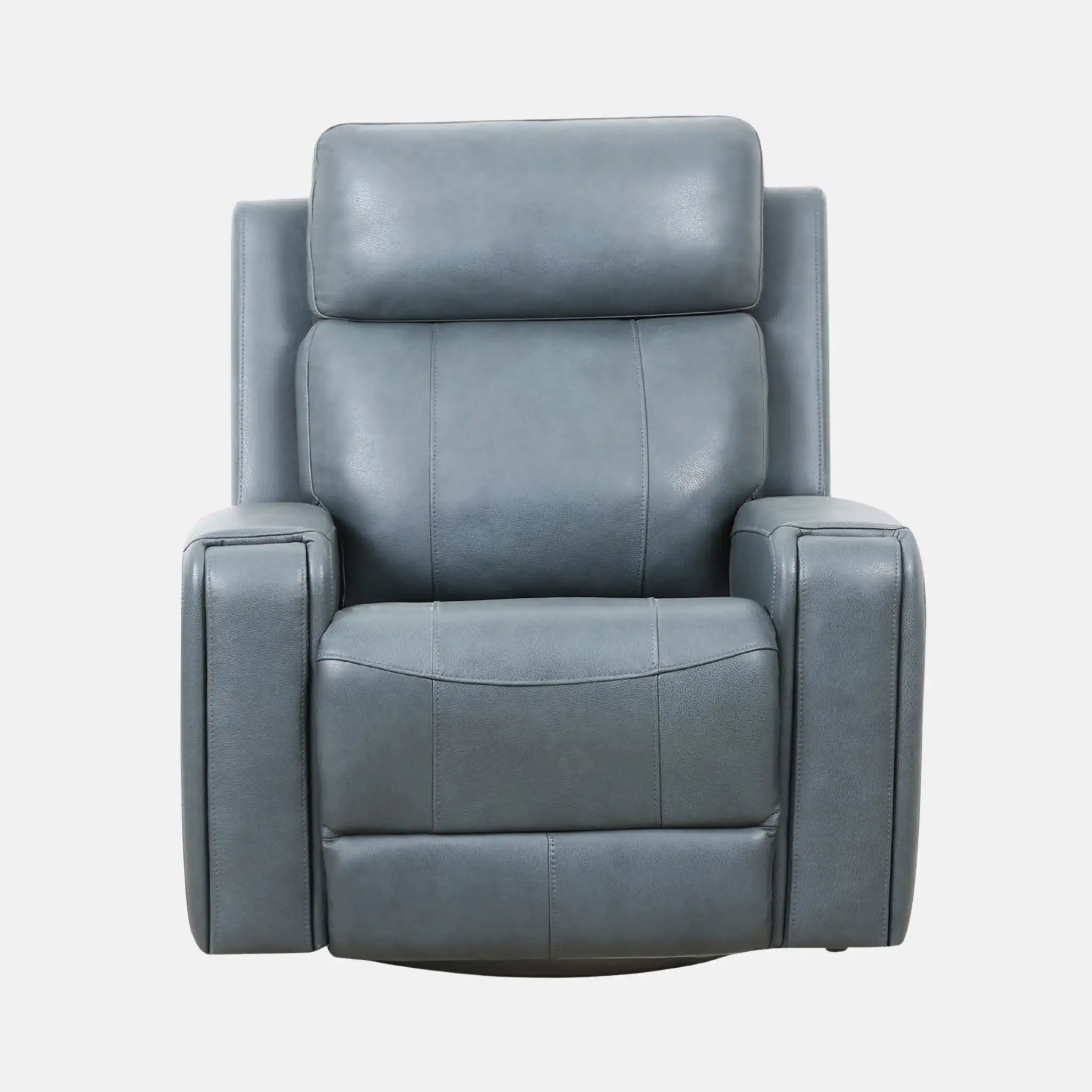 Primo Cavron Fauteuil Berçant Pivotant Inclinable en Cuir Bleu