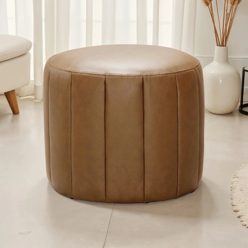 Ottoman Isla Barksdale | Siège et Repose-Pieds Caramel